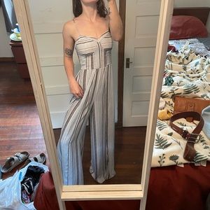 Vintage Striped Jumpsuit